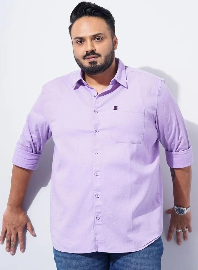 Take Two Plus Men Purple Regular Fit Casual Shirt By HardSoda