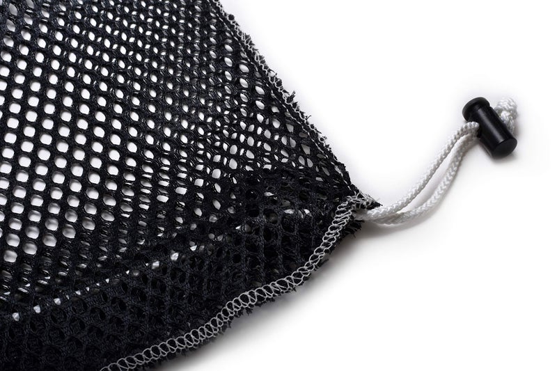 Handy Laundry Mesh Equipment Bag, Black - 32" x 36" - Adjustable, sliding drawstring cord closure. Perfect bag for parent or coach, easy to transport and keeping your sporting gear organized. - Image 3