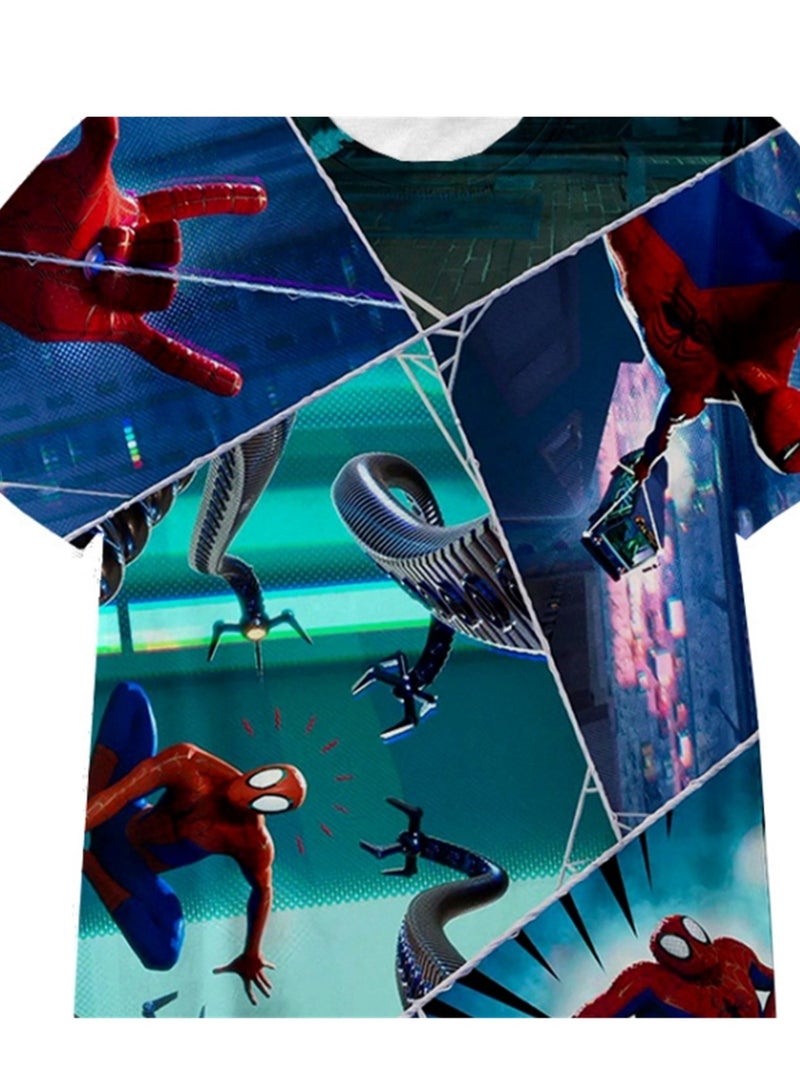 Spider-Man Across the Universe Handsome Loose Pullover T-shirt 3D digital printing personalized breathable T-shirt  - Image 2