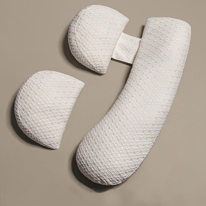 PREGNANCY PILLOWS FOR SLEEPING UPGRADED EXTENDED MATERNITY PILLOW PREGNANCY BODY PILLOW FOR PREGNANT WOMEN WITH REMOVABLE WASHABLE COVER SUPPORT FOR BELLYBACK WHITE