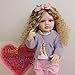 KOKOMANDY Lifelike Reborn Baby Dolls Full Body Silicone 22 inch Toddler Reborn Doll Girl Looking Real Life Realistic Newborn Baby with Curly Brown Hair Anatomically Correct Dolls Toys Age 3 - Image 4