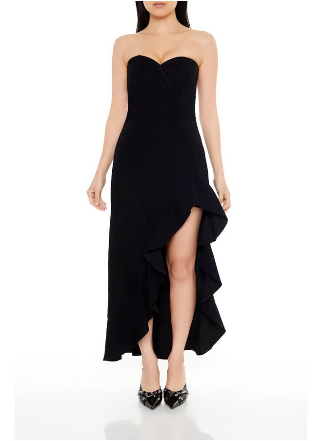 FOREVER 21 - Denim Sweetheart Ruffle Maxi Dress - Image 1