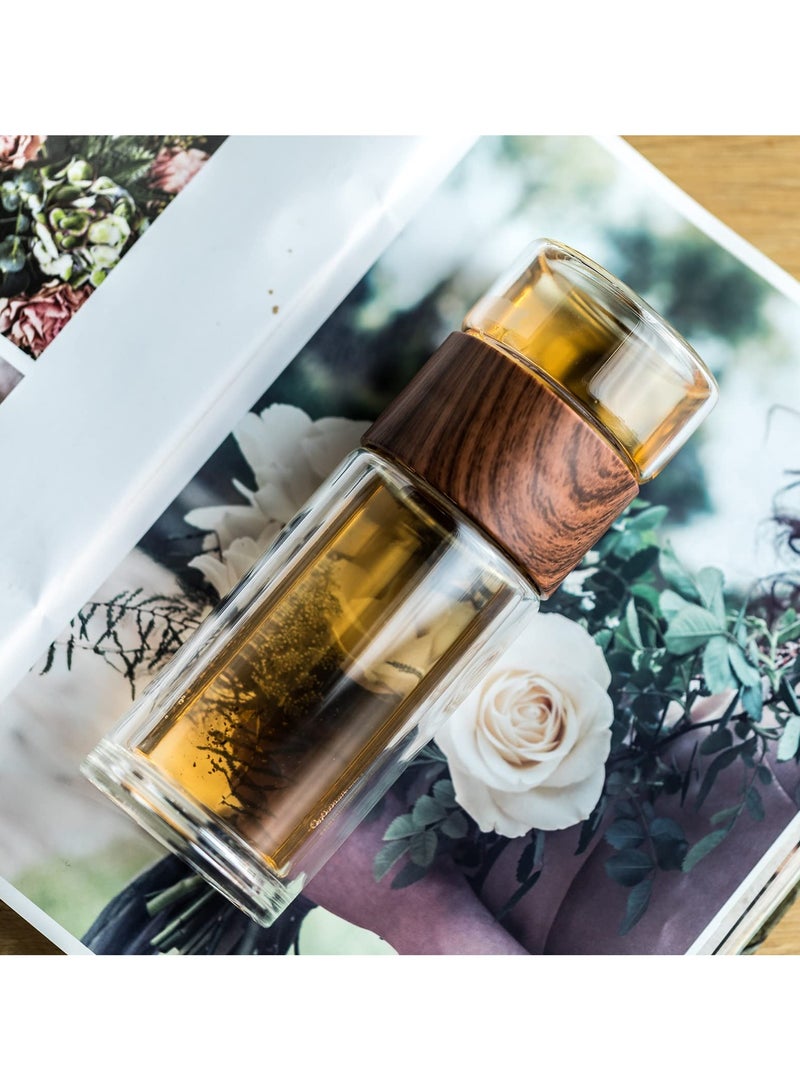 SYOSI Double Glazed Tea Mug, 12.5Oz Glass Water Bottle with Tea Infuser Portable Tea Tumbler Travel Tea Mug for Tea, Coffee, Cold Water, Hot Water - Image 5