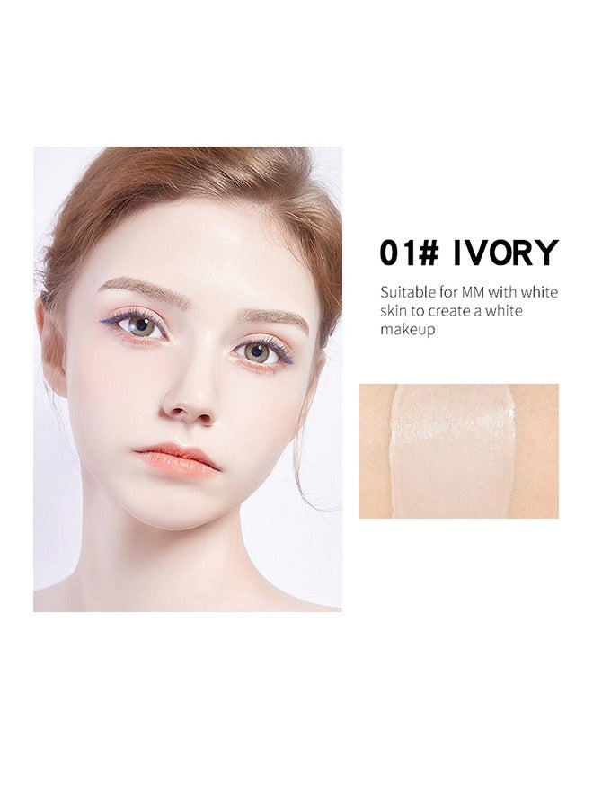 اوكيل وسادة هوائية فروست طاهر تفتيح لون البشرة خفيفة الوزن قاعدة ماكياج لمسة من ماكياج ، وسادة الهواء الفطر CC كريم المخفي ترطيب الأساس التمهيدي ماكياج (العاج) - Image 2