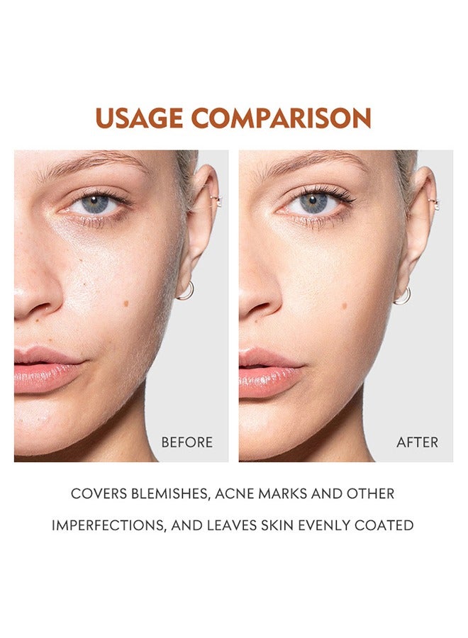 اوكيل وسادة هوائية فروست طاهر تفتيح لون البشرة خفيفة الوزن قاعدة ماكياج لمسة من ماكياج ، وسادة الهواء الفطر CC كريم المخفي ترطيب الأساس التمهيدي ماكياج (العاج) - Image 4