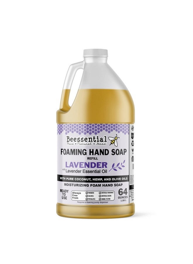 Beessential All Natural Foaming Hand Soap Refill Bulk 64 Oz Lavender Made With Moisturizing Aloe & Honeymade In The Usa - Image 1