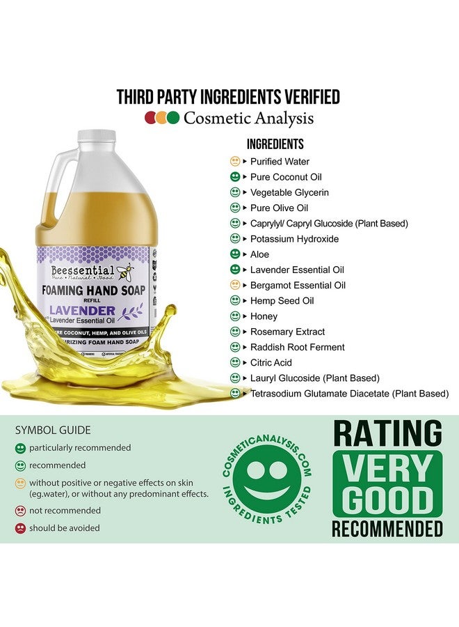 Beessential All Natural Foaming Hand Soap Refill Bulk 64 Oz Lavender Made With Moisturizing Aloe & Honeymade In The Usa - Image 3