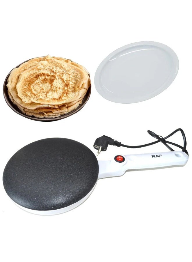 RAF Non-Stick Electric Crepe Maker 600W by RAF, 20cm Flat Plate, Fast Heating Technology, Oil-Free Cooking, Easy to Use and Clean, Ideal for Homemade Crepes and Pancakes - Image 4