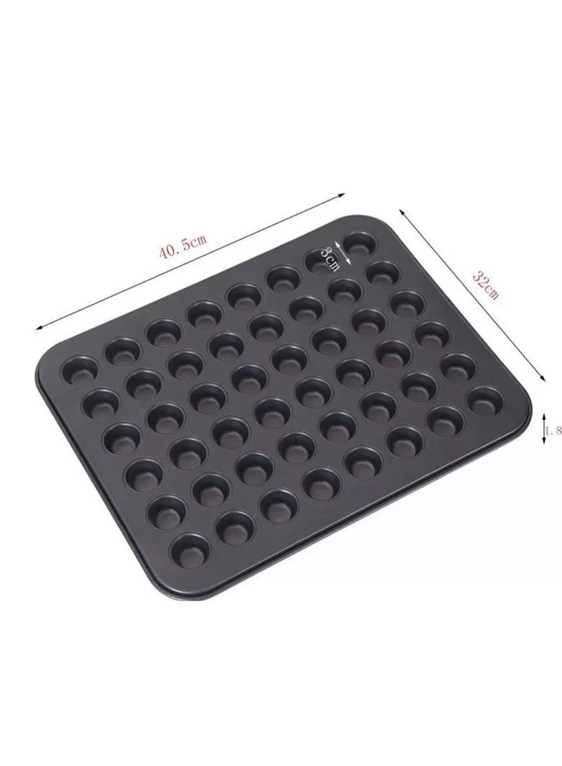 48-Cavities Mini Muffin Bakeware Pan Black - Image 1