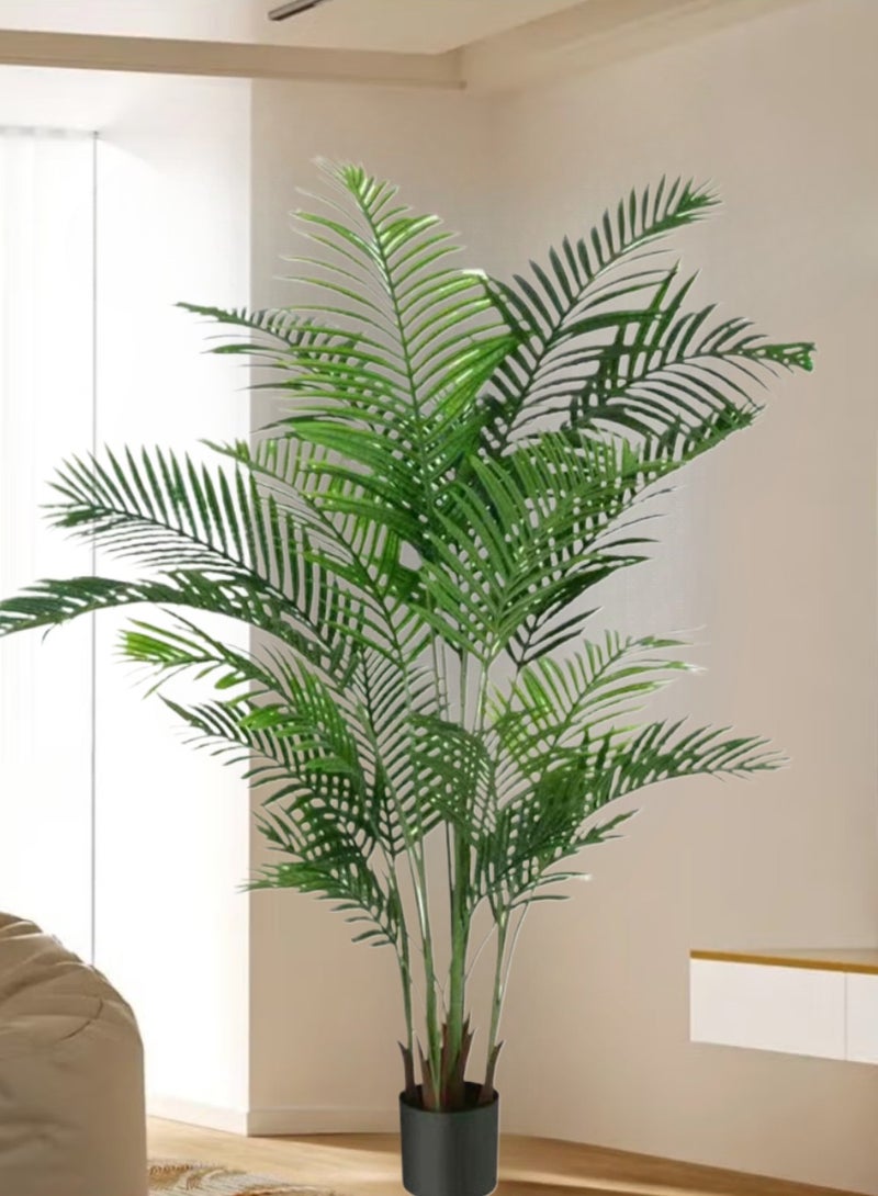 Generic 160cm Tall Artificial Areca Palm and Dracaena Artificial Plants Set with Black Plastic Pot - Realistic Fake Tropical Large Floor Potted Plants for Living Room Home Office Indoor Outdoor Decor  - Image 4