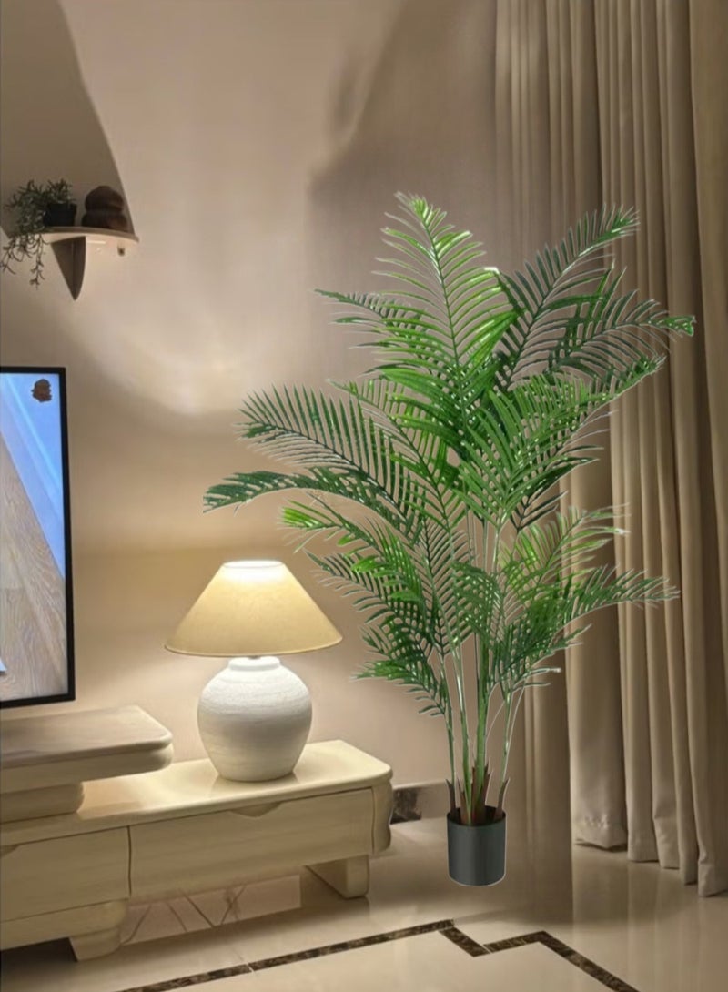 Generic 160cm Tall Artificial Areca Palm and Dracaena Artificial Plants Set with Black Plastic Pot - Realistic Fake Tropical Large Floor Potted Plants for Living Room Home Office Indoor Outdoor Decor  - Image 5