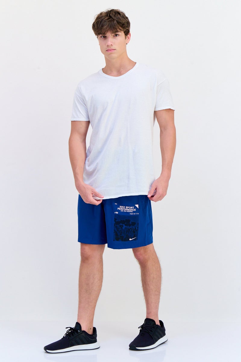 Nike Men Sportswear Fit Training Shorts, Blue  - Image 3