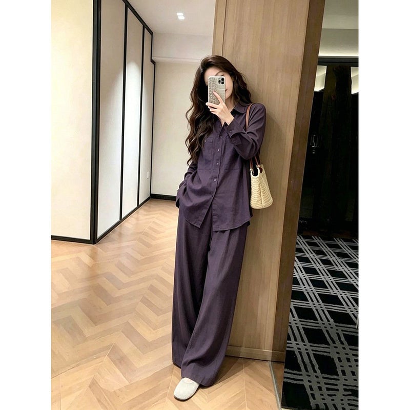 Women's Casual Co Ord Set in Linen-Like Fabric - Image 1