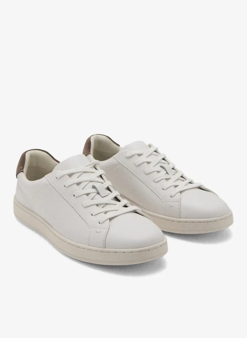 مانجو مان Contrasting panel leather sneakers
