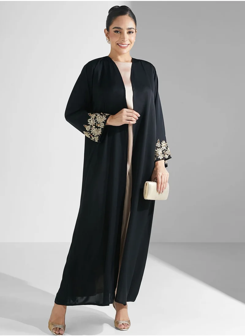 Khizana Embellished Abaya With Sheila