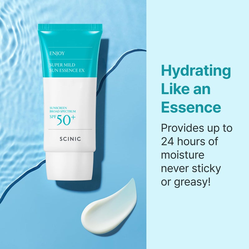 SCINIC Enjoy Super Mild Sun Essence EX 1.69 fl oz(50ml) SPF 50+ | Lightweight, Fast-Absorbing, Hydrating Sunscreen | Korean Skincare - Image 4