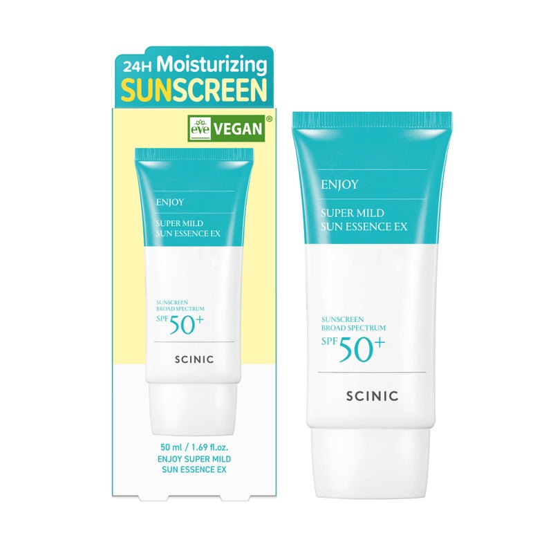SCINIC Enjoy Super Mild Sun Essence EX 1.69 fl oz(50ml) SPF 50+ | Lightweight, Fast-Absorbing, Hydrating Sunscreen | Korean Skincare - Image 1