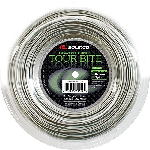 Solinco Tour Bite Soft Tennis String Reel – 656 ft / 200 m – Softer High-Performance Co-Polyester Monofilament for Power, Spin & Control, 16 - Image 1