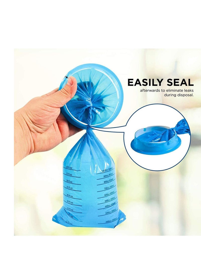 Sick Bags Vomit Bags Barf Bags, Disposable Emesis Bag, Aircraft u0026 Car Sickness Bag, Nausea Bags for Travel Motion Sickness, Portable, Leakproof and Puncture-Proof 1000 ml 20PCS - Image 3