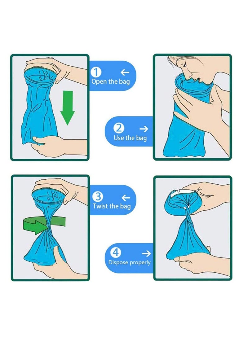 Sick Bags Vomit Bags Barf Bags, Disposable Emesis Bag, Aircraft u0026 Car Sickness Bag, Nausea Bags for Travel Motion Sickness, Portable, Leakproof and Puncture-Proof 1000 ml 20PCS - Image 4