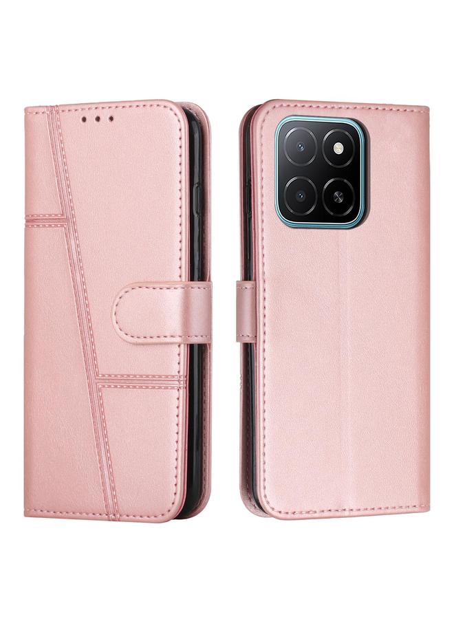 Zaboon Case For Honor X5b / X5b Plus 4G Stitching Calf Texture Buckle Leather Phone Case - Image 1