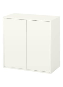 إيروريكس خزانة ببابين ورف واحد، أبيض، 70×35×70 سم  - Image 1