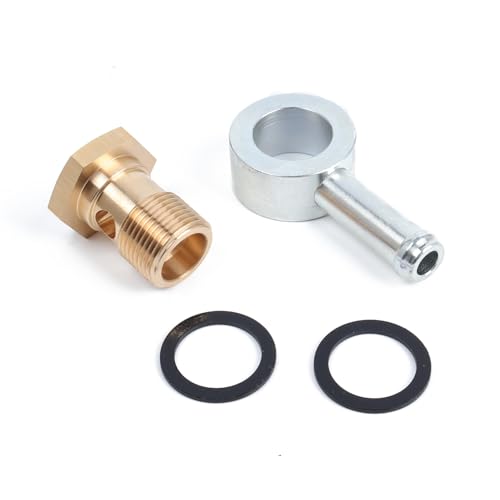 JADSOrBoBi Banjo Fuel Bowl Inlet Fitting 91624 Thread to 516 Swivel Barb Compatible with Holley Carburetors - Image 1