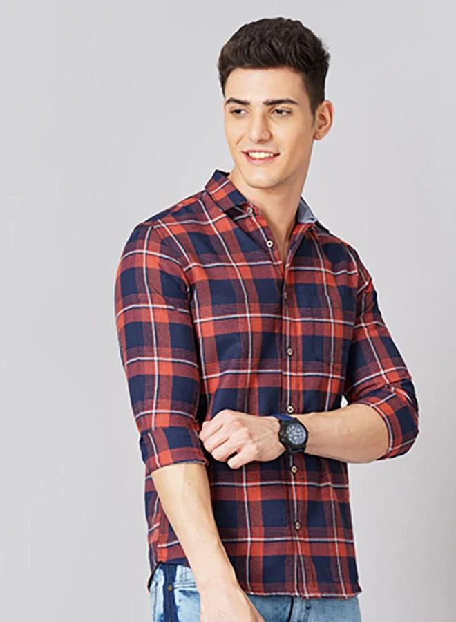Take Two Men Checked Flannel Casual Shirt