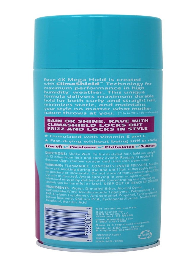 Rave Hairspray 4X Mega Unscented 11oz - Pack of 8 - Image 2