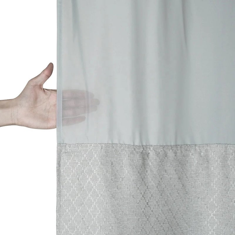 Y&D Novelty Jacquard Weave Waterproof Polyester Ecofriendly Shower Curtains with Seamless - Image 4
