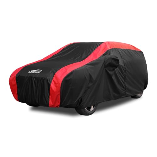 AltoCover SUV Cover Waterproof All Weather Protection with Red Stripe Design, Car Cover Universal Fit Ford Explorer, Toyota Highlander, Honda Pilot, Dodge Durango, BMW X5 X6, Lexus RX350 - Image 1