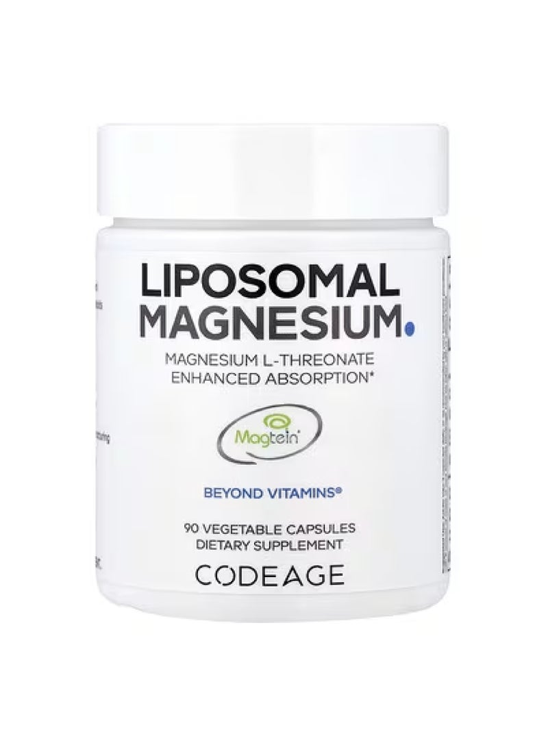 Codeage Liposomal Magnesium L-Threonate, 90 Vegetable Capsules