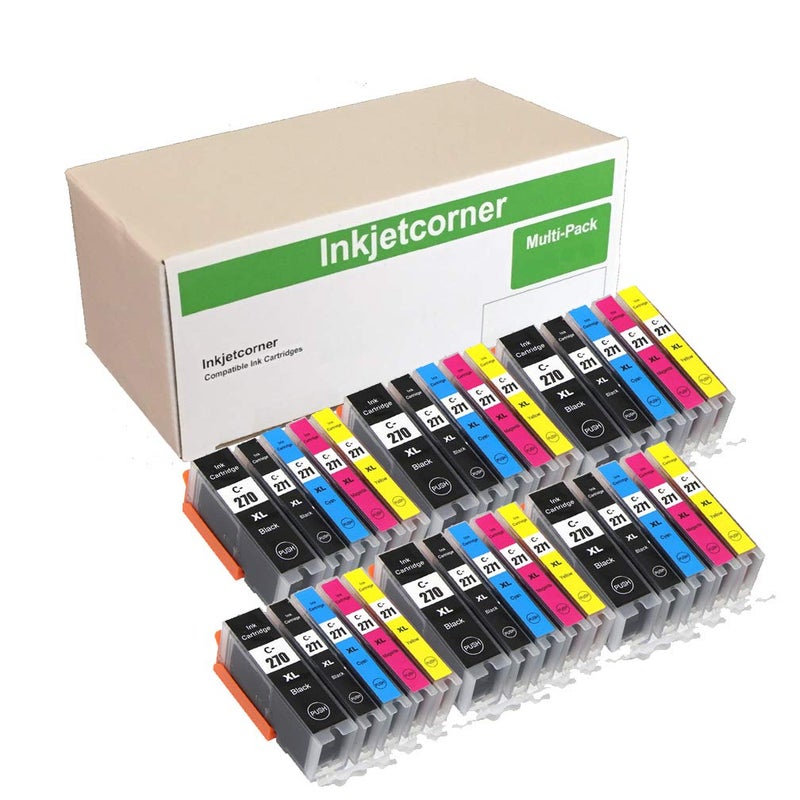 Inkjetcorner Compatible Ink Cartridge Replacement for PGI270XL CLI271XL 270 271 for use with TS5020 TS6020 MG6820 MG6821 MG5720 MG5721 30Pack