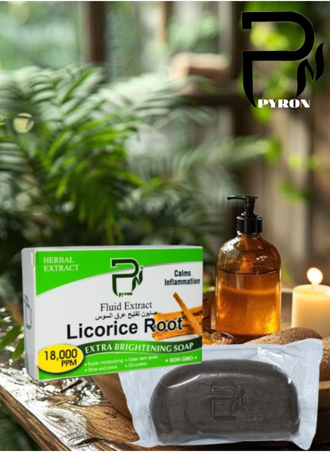 PYRON 2 Pieces Licorice Root Fluid Extract Extra Brightening Soap  - Image 2