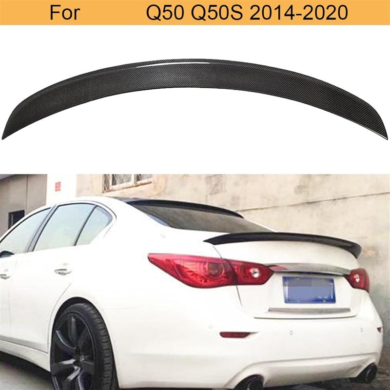 Wivplex Carbon Fiber Rear Spoiler for Infiniti Q50 Q50S - Image 3