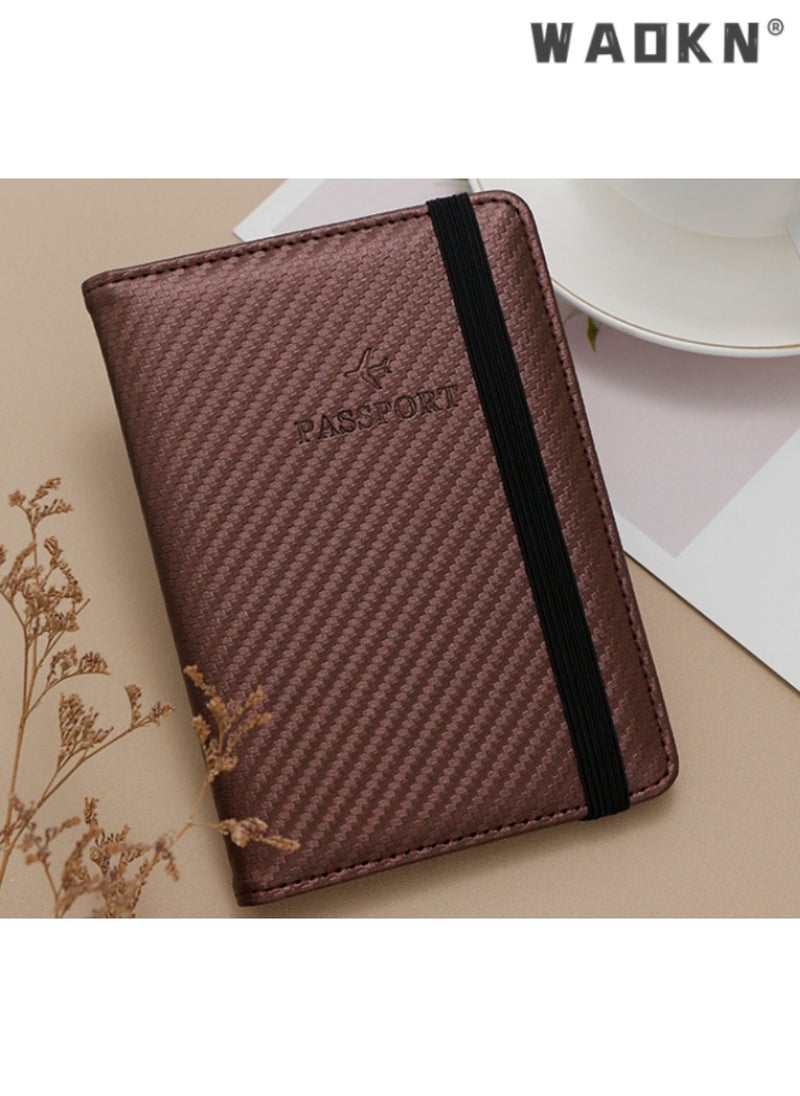 WAOKN Multifunctional PU Leather Passport Holder, Secure and Stylish Travel Wallet, Perfect for Organizing Documents, Passports, and Essential Travel Items, Durable Design for Business and Leisure Trips  - Image 1