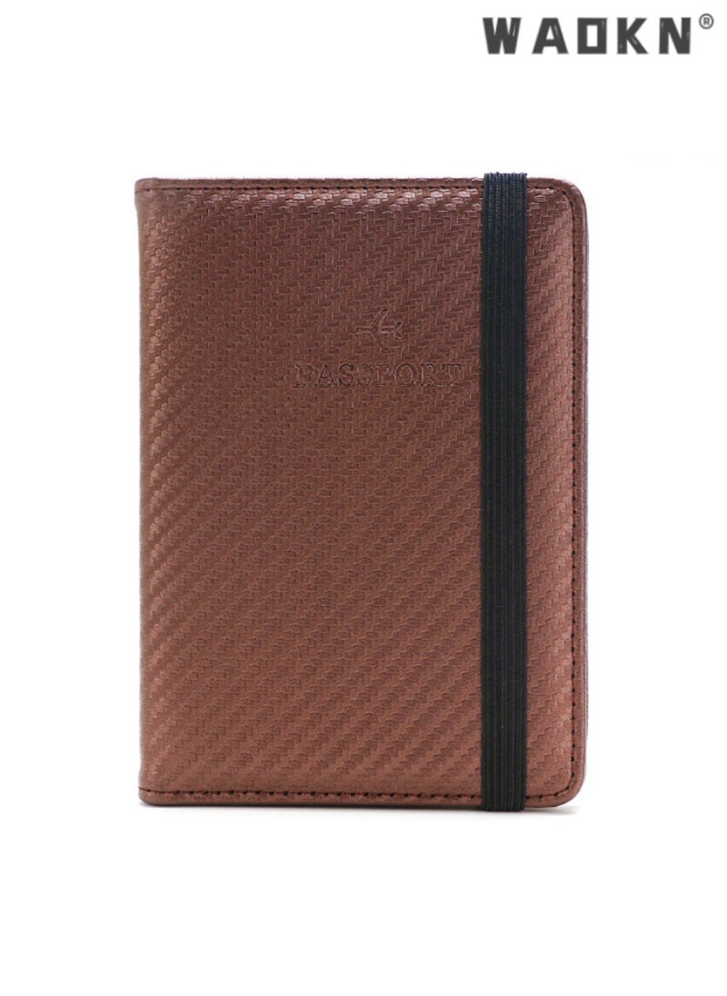 WAOKN Multifunctional PU Leather Passport Holder, Secure and Stylish Travel Wallet, Perfect for Organizing Documents, Passports, and Essential Travel Items, Durable Design for Business and Leisure Trips  - Image 3
