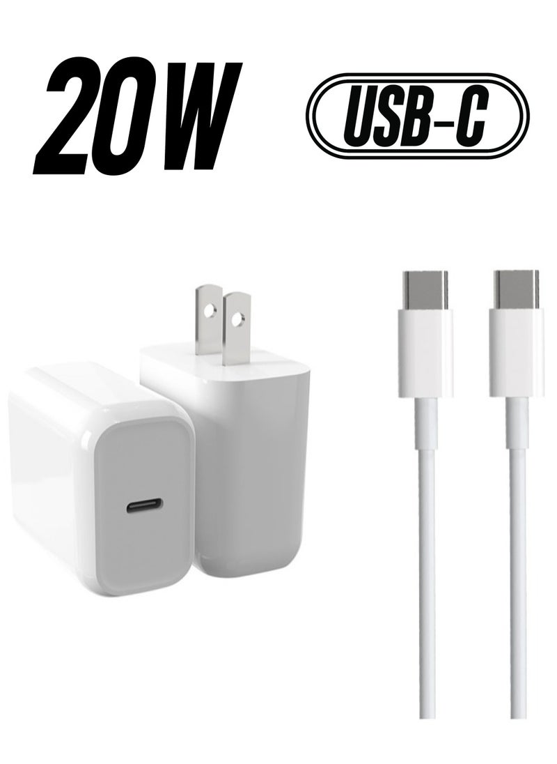 ELTRAZONE - 20W Type C Charging Block USB C Fast Charger Box with Cable 3FT USB C to Type C for Samsung Galaxy A03s/S21 FE 5G/A13 5G/S22/S20,A73/A53,Z Flip 3/Z Fold 3 5G, - Image 1