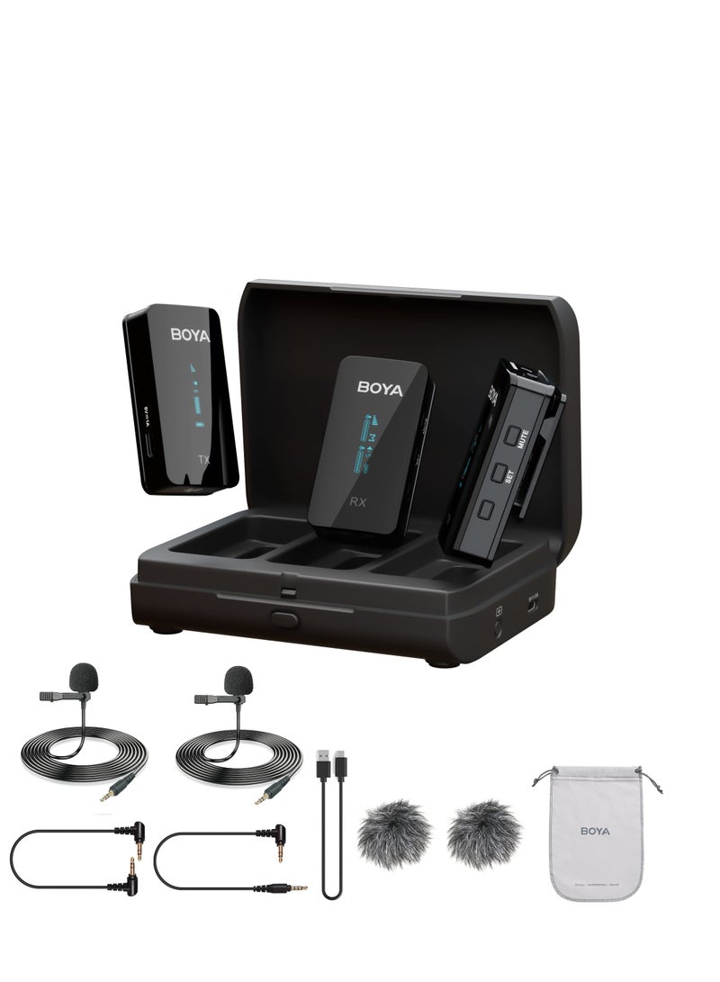 BOYA Boya BY-XM6 Wireless Microphone System 2.4GHz - 1x Receiver 2x Transmitter with Charging Case - Image 3