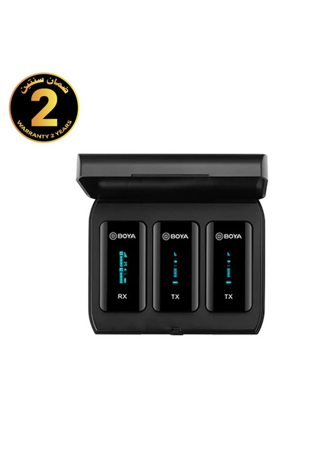 BOYA Boya BY-XM6 Wireless Microphone System 2.4GHz - 1x Receiver 2x Transmitter with Charging Case - Image 1