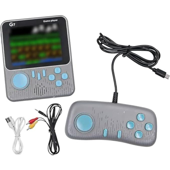 PORTABLE CONSOLE PORTABLE GAME CONSOLE WITH 666 CLASSIC GAMES 3.5 COLOR DISPLAY STAND FOR 2 PLAYERS AND TV FOR TEENS (GREY) - Image 3