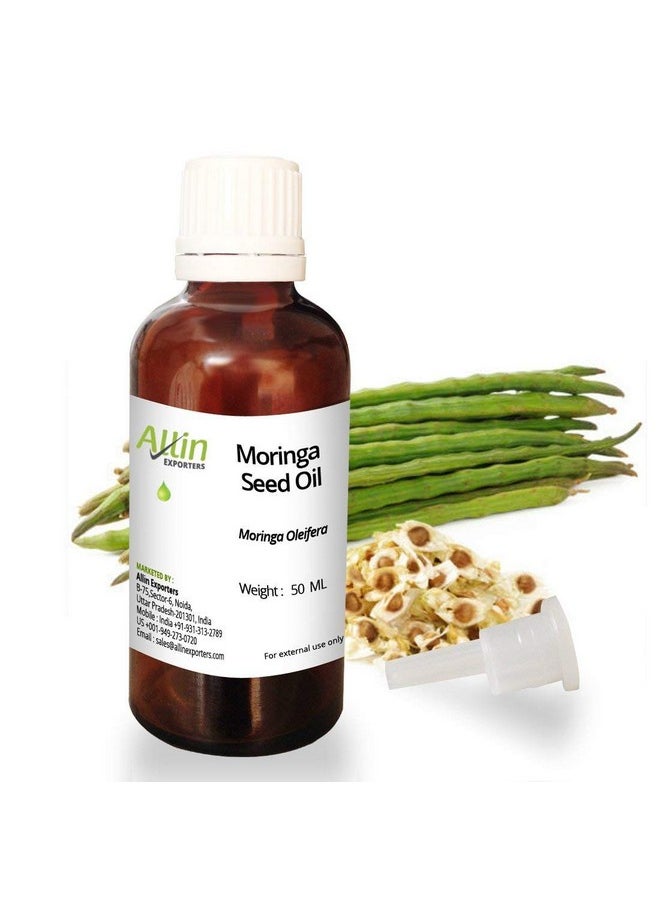 Allin Exporters Moringa Seed Oil 100% Natural Undiluted 50 Ml  - Image 1