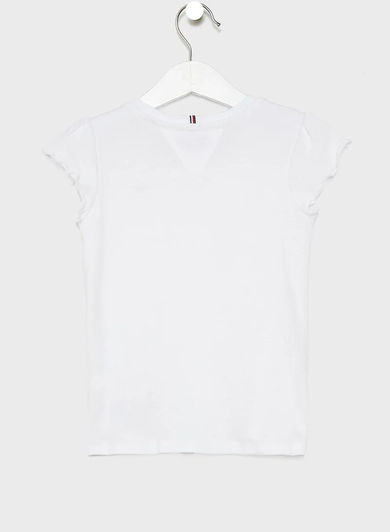 TOMMY HILFIGER Kids Ruffle Sleeve Top