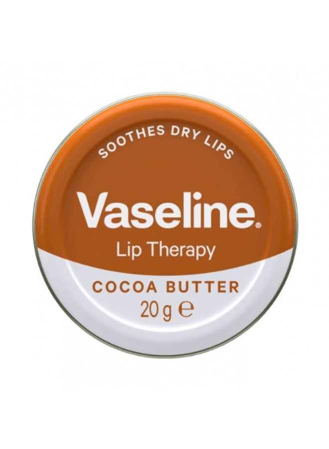 Vaseline Lip Therapy Cocoa Butter – Moisturizing Lip Balm for Dryness – 20 g - Image 1
