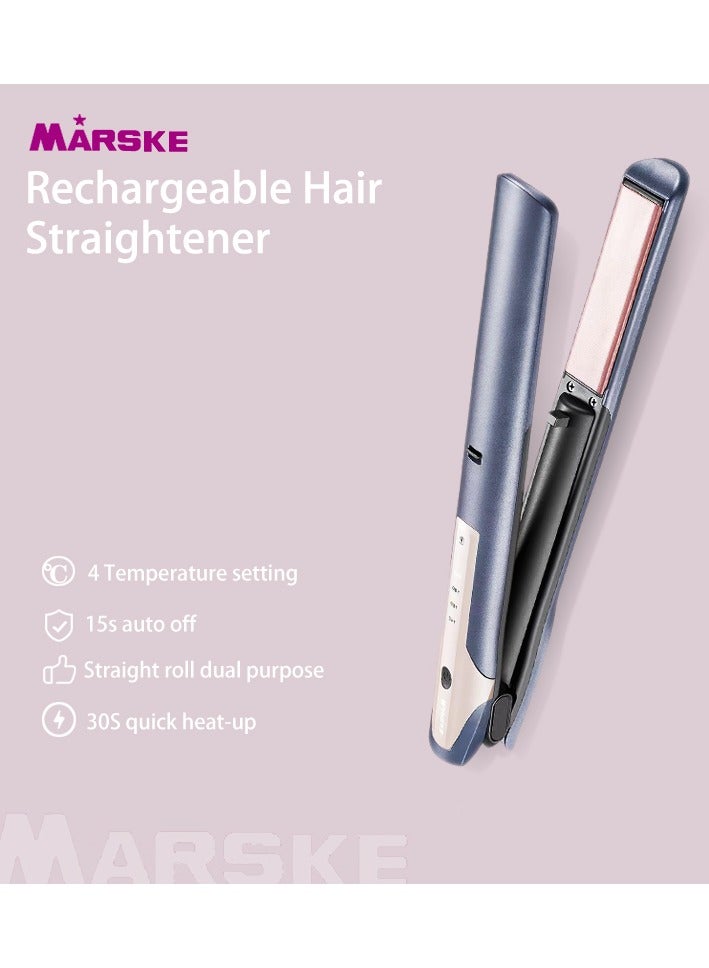 MARSKE New model wireless ceramic straightening curling iron, 23mm Straightening & Multiple Heat Settings, Up To 200°c Temperature With Fast Heat-up Time, Ready To Use In 30 Seconds With Salon-quality Results, Grey - Image 1