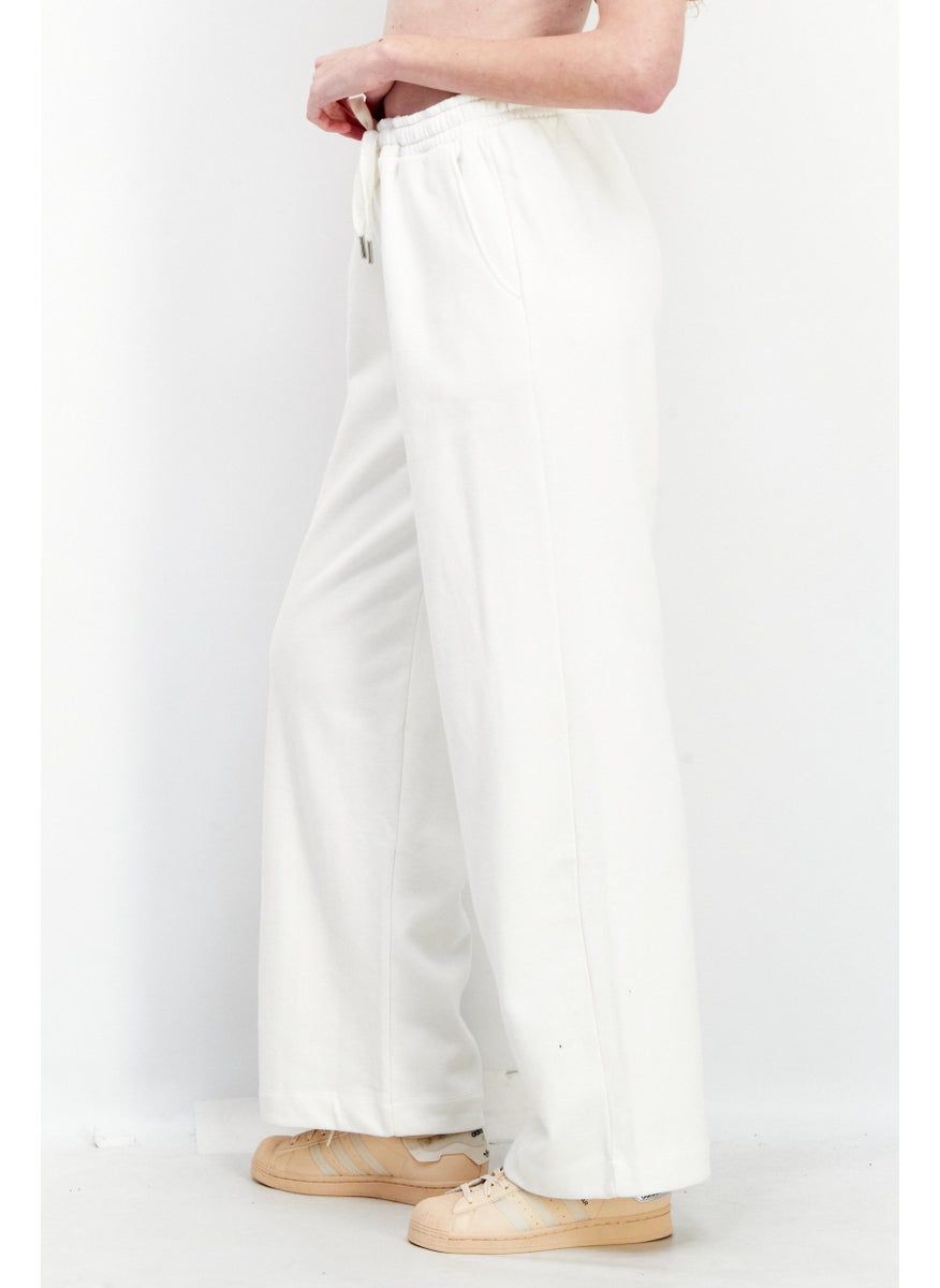 ESPRIT - Women Solid Sweatpants, White - Image 1