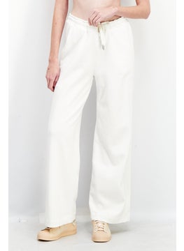 Women Solid Sweatpants, White