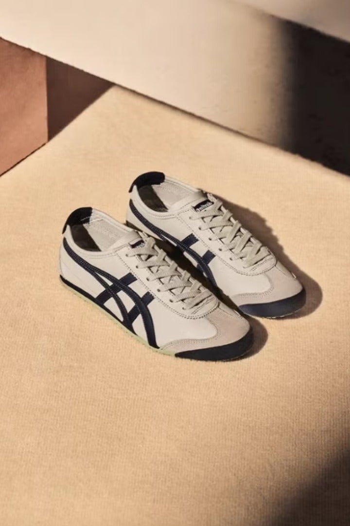 Onitsuka Tiger Mexico 66 Athlesiure Sneakers Beige Grey/Navy Blue - Image 3