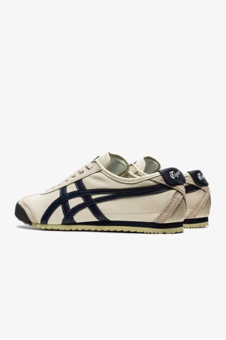 Onitsuka Tiger Mexico 66 Athlesiure Sneakers Beige Grey/Navy Blue - Image 4