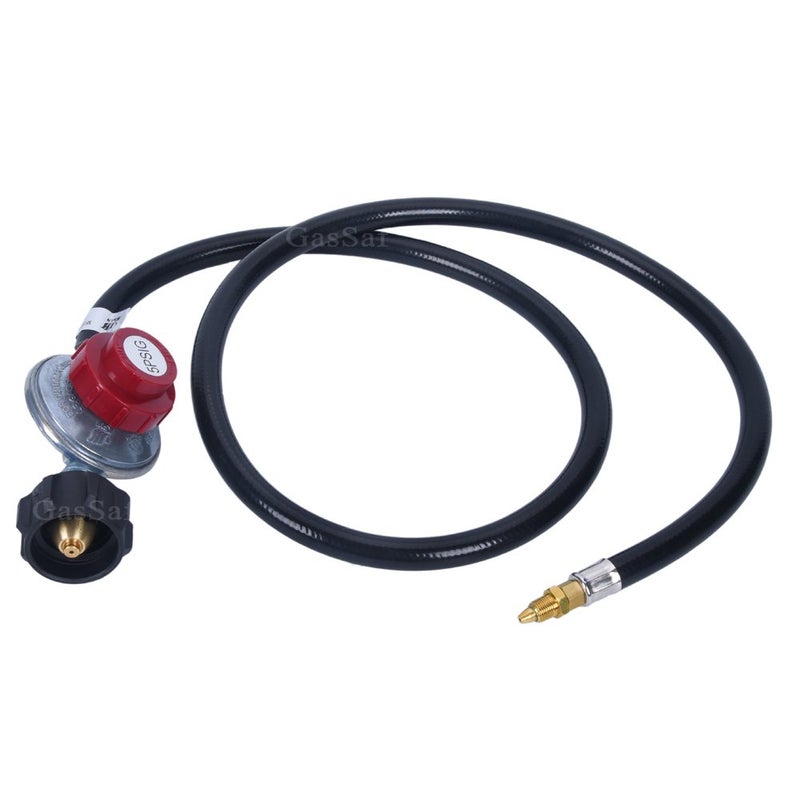 GasSaf High Pressure Propane Regulator Adjustable 0-5PSI Connector with CSA Certified 4FT LPG Hose for Turkey Fryer, Outdoor Cooker, Burner and More - Image 5